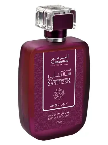 Amber Sanitizer by AL Haramain Perfumes bottle