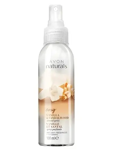 Naturals Cosy Vanilla & Sandalwood by Avon bottle
