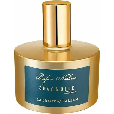 Nashwa Extract of Parfum by Shay Blue London bottle