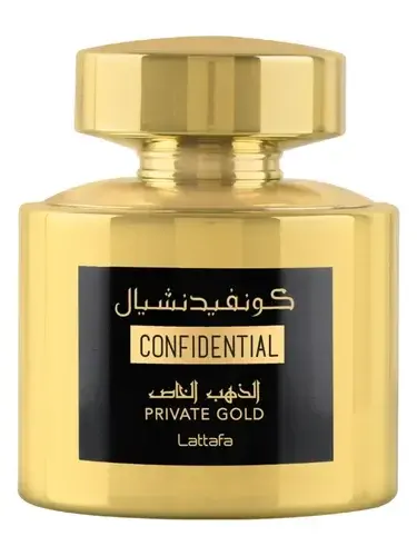 Confidential Private Gold by Lattafa bottle