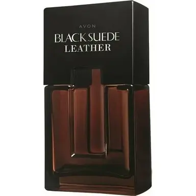 Black Suede Leather by Avon bottle