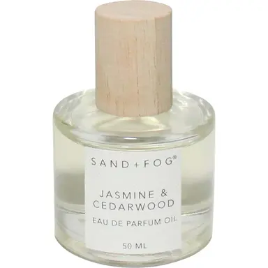 Jasmine & Cedarwood by Sand + Fog bottle