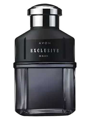 Exclusive in Black by Avon bottle
