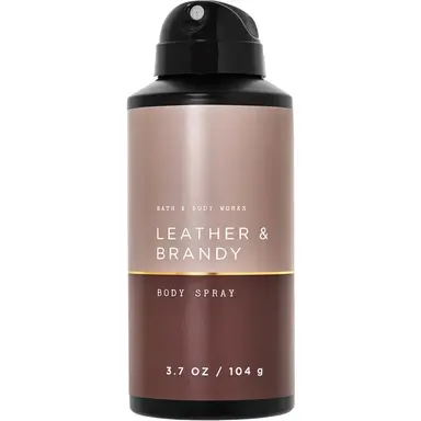 Leather & Brandy Body Spray by Bath & Body Works bottle