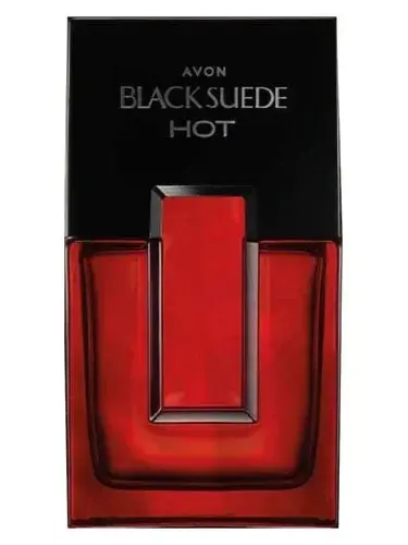 Black Suede Hot by Avon bottle