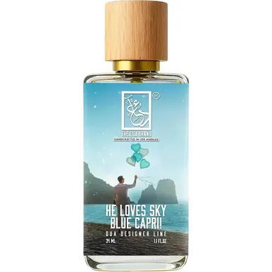 He Loves Sky Blue Capri! by The Dua Brand bottle