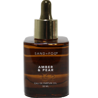 Amber & Pear by Sand + Fog bottle