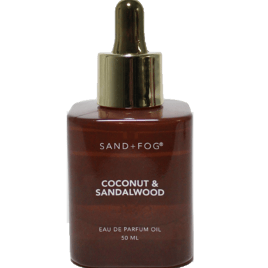 Coconut & Sandalwood by Sand + Fog bottle