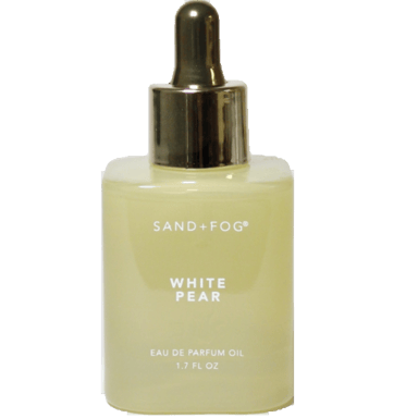 White Pear by Sand + Fog bottle